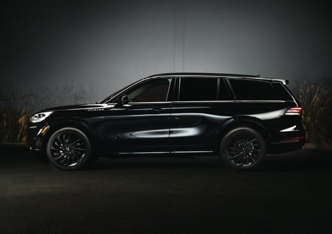 A 2024 Lincoln Aviator® SUV is shown in the Infinite Black exterior color | Brinson Lincoln of Athens in Athens TX