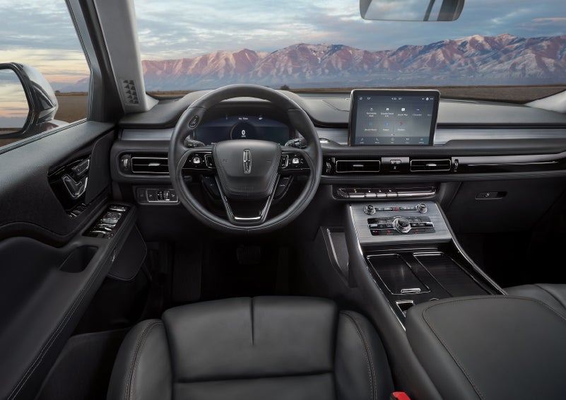 The interior of a Lincoln Aviator® SUV is shown | Brinson Lincoln of Athens in Athens TX