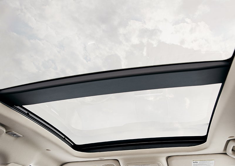 The available panoramic Vista Roof® is shown from inside a 2024 Lincoln Corsair® SUV. | Brinson Lincoln of Athens in Athens TX